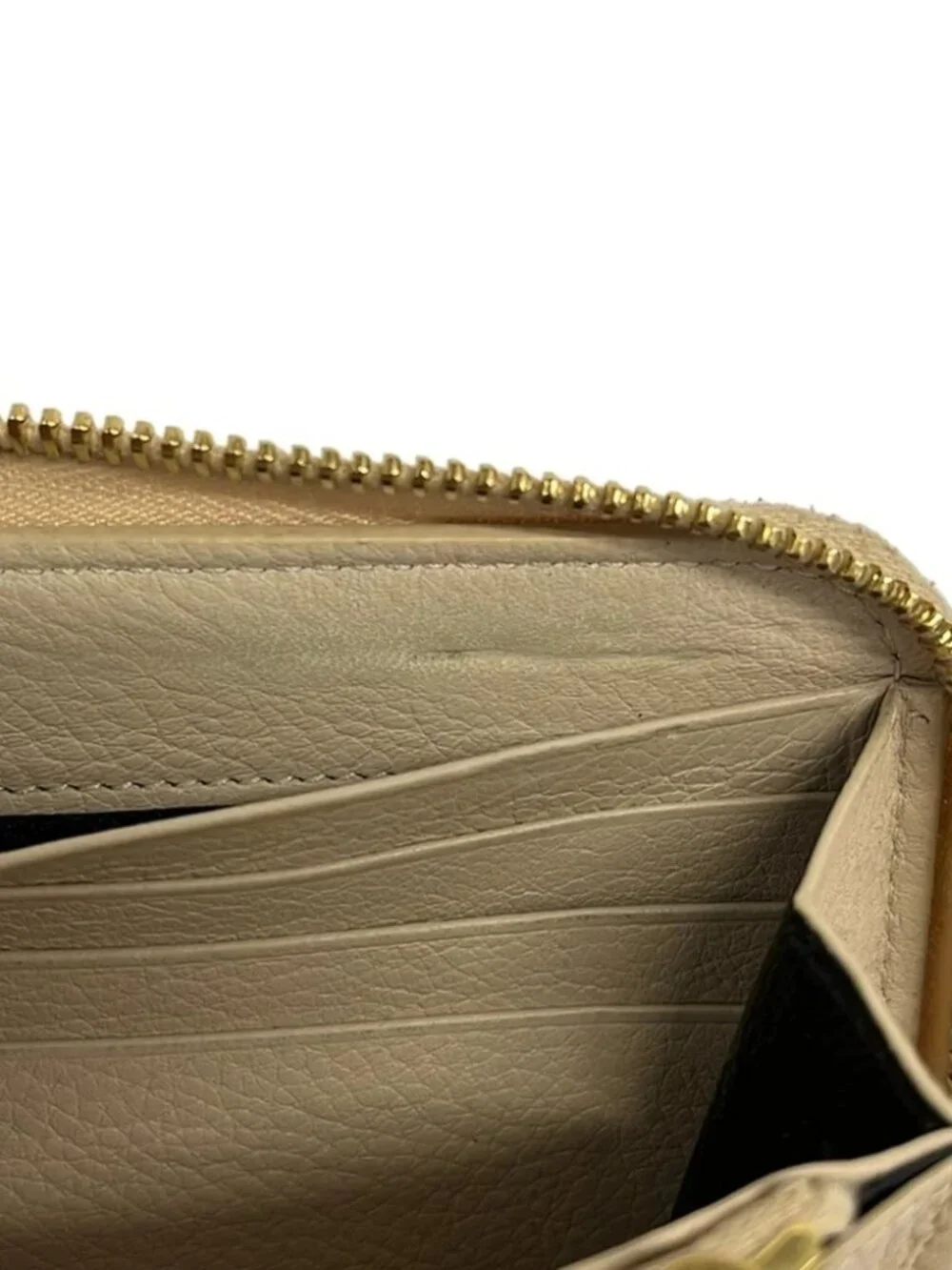 SAINT LAURENT PARIS - 637432 Gray Beige Leather Long Wallet - Picture 4 of 9